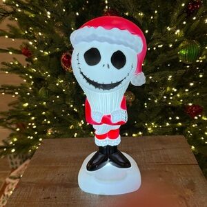 Santa Claus Jack Skellington 14 Inch Blow Mold Nightmare Before Christmas
